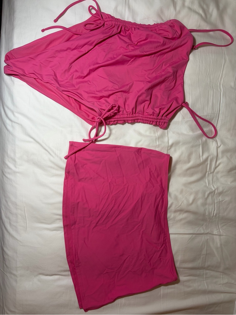 Hot Pink Women's Two-Piece Tankini Swim Set